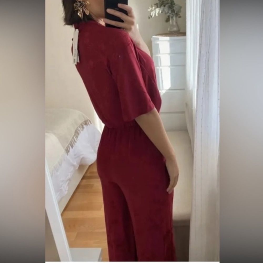 ZARA LONG JACQUARD JUMPSUIT - Picture 4 of 13